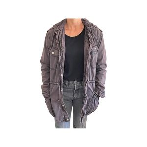 Talula Babaton gray quilted Trooper Utility jacket